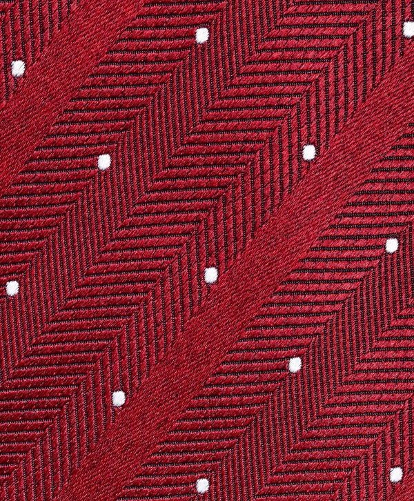 NTR11398600 | Red Jacquard Dot Silk Tie