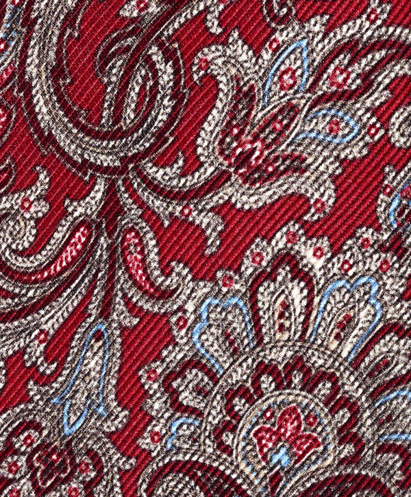 NTR11591600 | Red Jacquard Paisley Silk Tie