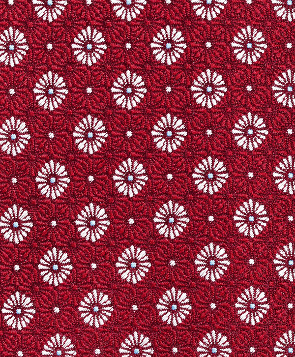NTR11687600 | Red Jacquard Geometric Silk Tie