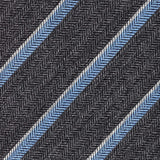 NTR11994020 | Gray & Sky Stripe Cashmere Blend Tie