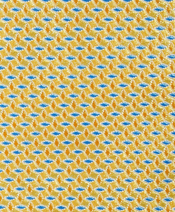 NTR12093744 | Yellow Micro Jacquard Silk Tie