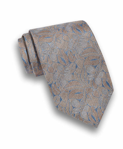 NTR12499292 | Dune Floral Jacquard Silk Tie – David Donahue