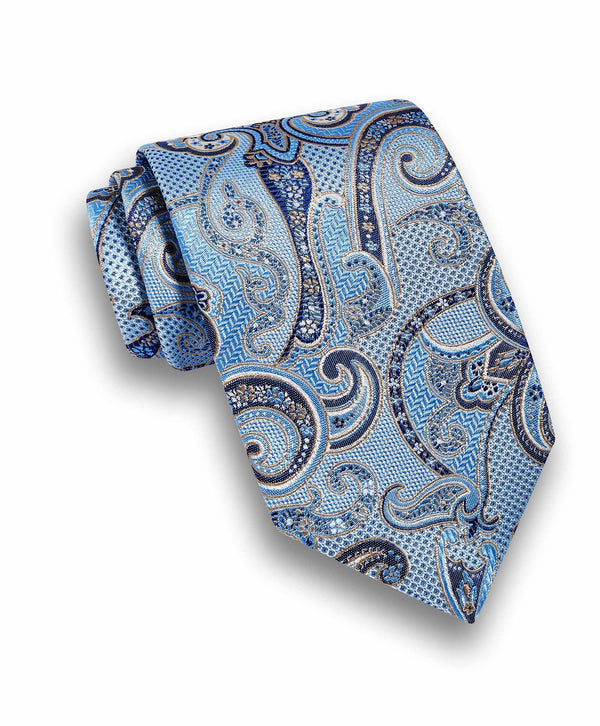 NTR12598454 | Sky Paisley Jacquard Silk Tie