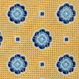 NTR12698744 | Yellow Geometric Jacquard Silk Blend Tie