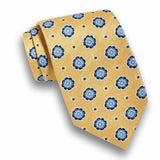 NTR12698744 | Yellow Geometric Jacquard Silk Blend Tie