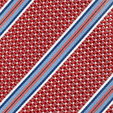 NTR12993840 | Coral Stripe Jacquard Silk Tie