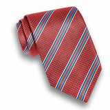 NTR12993840 | Coral Stripe Jacquard Silk Tie