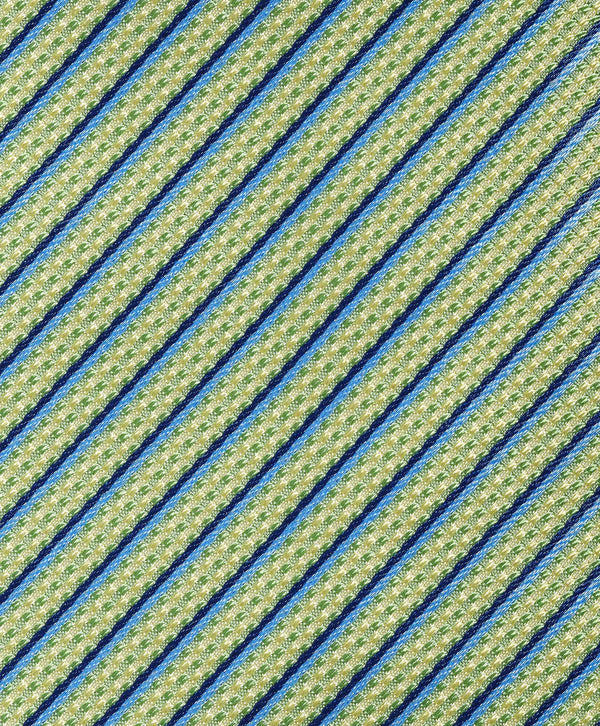 NTR12998327 | Green Stripe Jacquard Silk Tie
