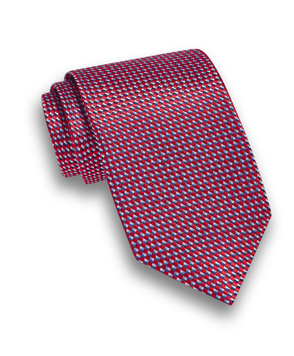 NTR13099600 | Red Micro Jacquard Silk Tie