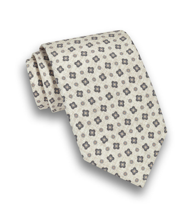 NTR13290290 | Oatmeal Neat Silk Tie