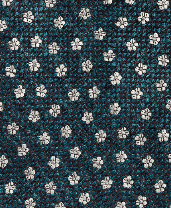 NTR13293437 | Petrol Neat Jacquard Silk Tie