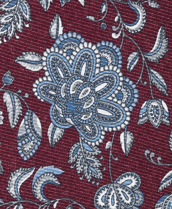 NTR13498615 | Merlot Floral Silk Tie