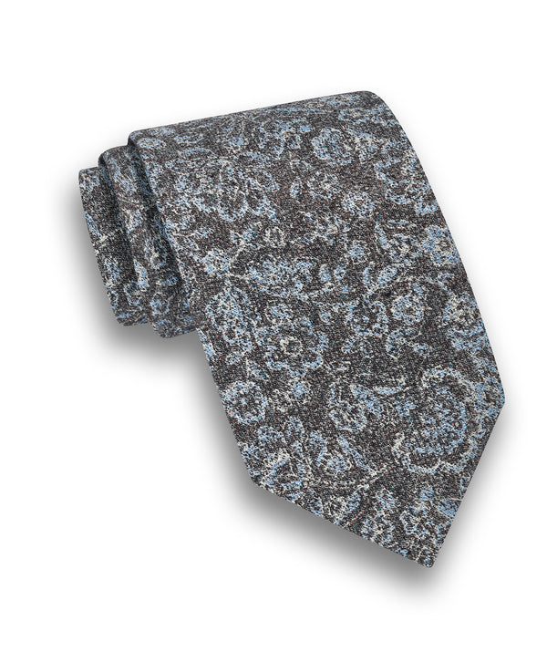 NTR13499212 | Chocolate Floral Silk Bourette Tie