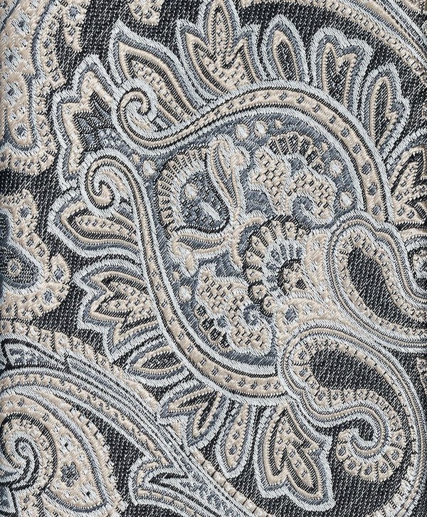 NTR13596010 | Charcoal Paisley Jacquard Silk Tie