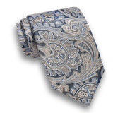 NTR13596412 | Navy Paisley Jacquard Silk Tie
