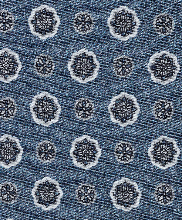 NTR13691476 | Denim Geometric Silk Tie