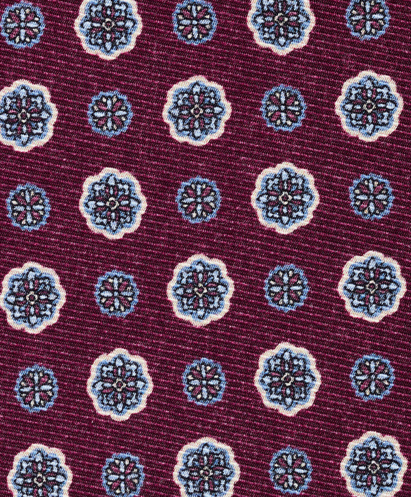 NTR13691615 | Merlot Geometric Silk Tie