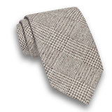 NTR13899212 | Chocolate Plaid Silk Bourette Tie