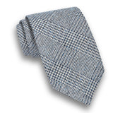NTR13899476 | Denim Plaid Silk Bourette Tie