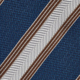 NTR13997412 | Navy Stripe Jacquard Silk Tie