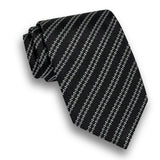 NTR13998002 | Black Stripe Jacquard Silk Tie