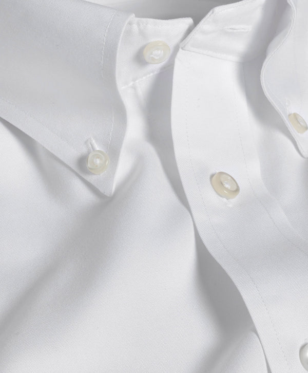 David Donahue Men's Regular Fit White Pinpoint Oxford Non-Iron Dress Shirt David Donahue Men's Regular Fit White Pinpoint Oxford Non-Iron Dress Shirt
