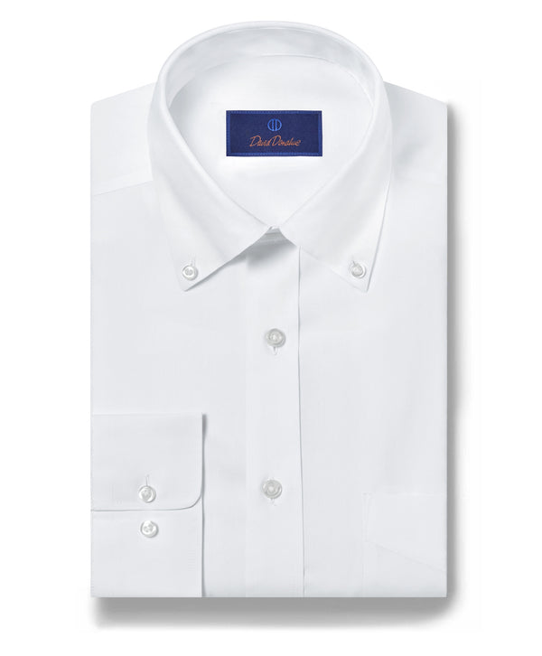 RBDP05112110 | White Pinpoint Oxford Non-Iron Dress Shirt David Donahue RBDP05112110 | White Pinpoint Oxford Non-Iron Dress Shirt David Donahue