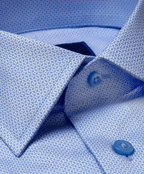 RBSP07200454 | Sky Geometric Print Dress Shirt