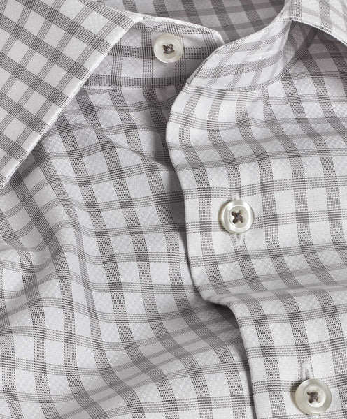 RBSP07812112 | White & Pearl Dobby Windowpane Dress Shirt