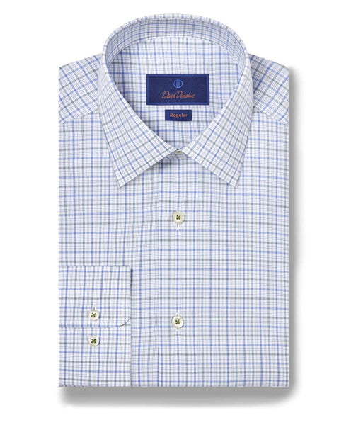 RBSP08805483 | Blue & Grass Poplin Check Dress Shirt