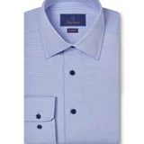 RBSP10004423 | Blue Micro Dobby Dress Shirt