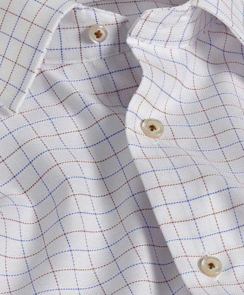 RBSP10838124 | White & Dune Dobby Check Dress Shirt