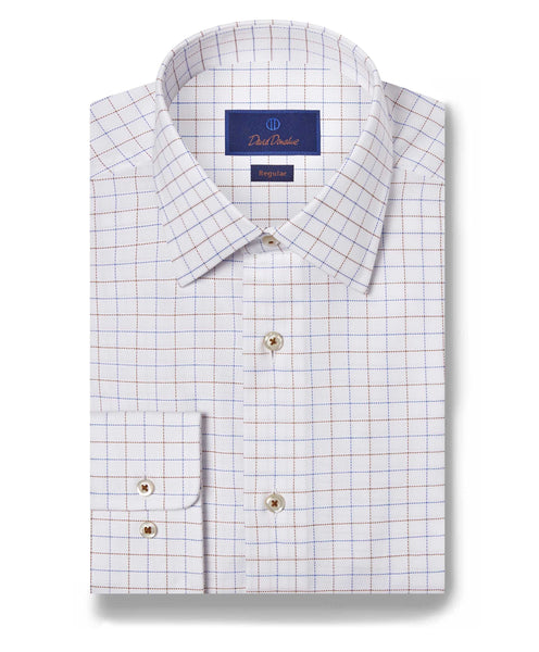 RBSP10838124 | White & Dune Dobby Check Dress Shirt