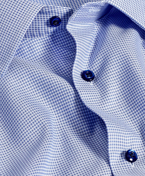 RBSP11004423 | Blue Micro Dobby Dress Shirt