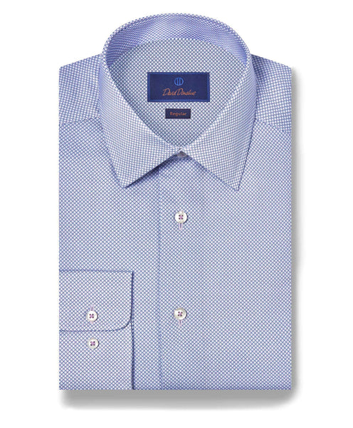 RBSP11009534 | Lilac Micro Geometric Print Dress Shirt