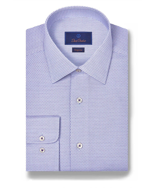 RBSP11040500 | Purple Textured Twill Dress Shirt