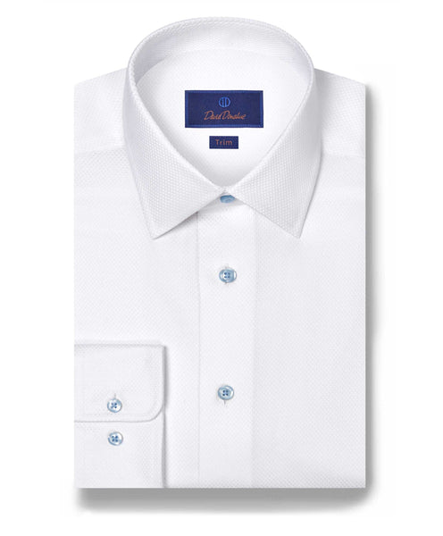 RBSP11041110 | White Micro Diamond Dress Shirt