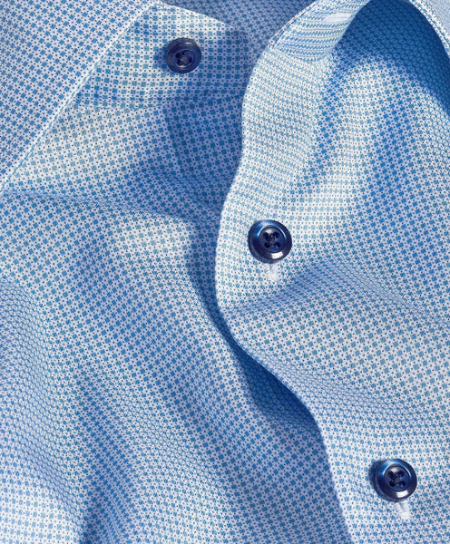 RBSP11045423 | Blue Micro Print Dress Shirt