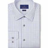 RBSP11854135 | White & Blue Windowpane Dress Shirt