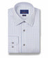 RBSP11854135 | White & Blue Windowpane Dress Shirt