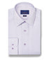 RBSP12243133 | White & Lilac Geometric Print Dress Shirt
