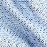 RBSP12600135 | White & Blue Geometric Print Dress Shirt