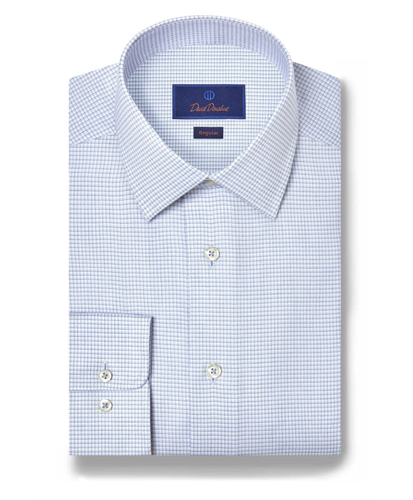 RBSP12800454 | Sky Dobby Micro Check Dress Shirt