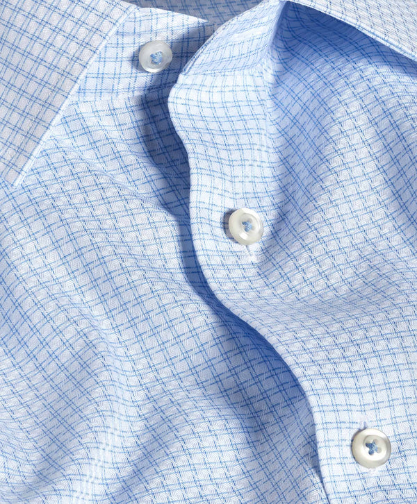 RBSP12801136 | White & Sky Dobby Check Dress Shirt