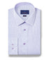 RBSP12803137 | White & Purple Poplin Check Dress Shirt