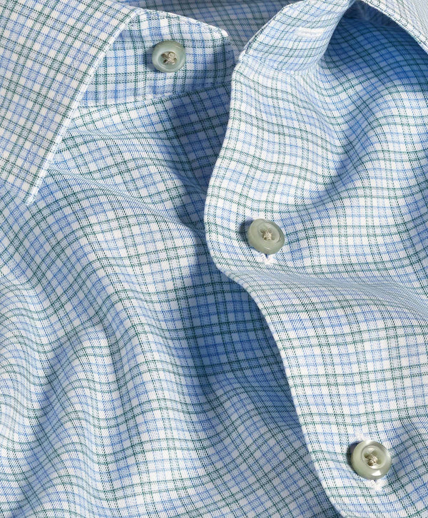 RBSP12804448 | Blue & Green Twill Check Dress Shirt