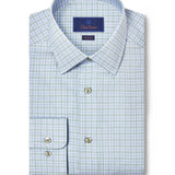 RBSP12804448 | Blue & Green Twill Check Dress Shirt