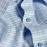 RBSP12805135 | White & Blue Dobby Check Dress Shirt