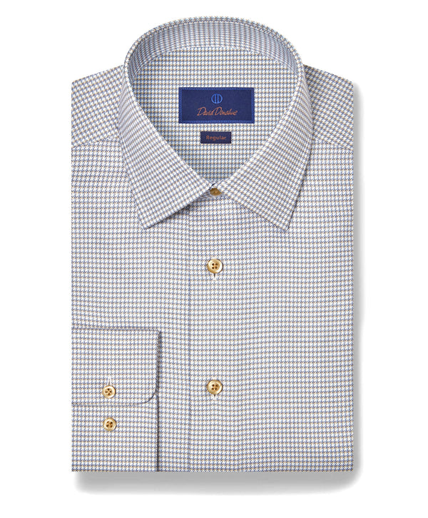RBSP12807124 | White & Dune Micro Check Dress Shirt