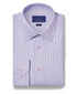 RBSP12807145 | White & Pink Twill Micro Check Dress Shirt